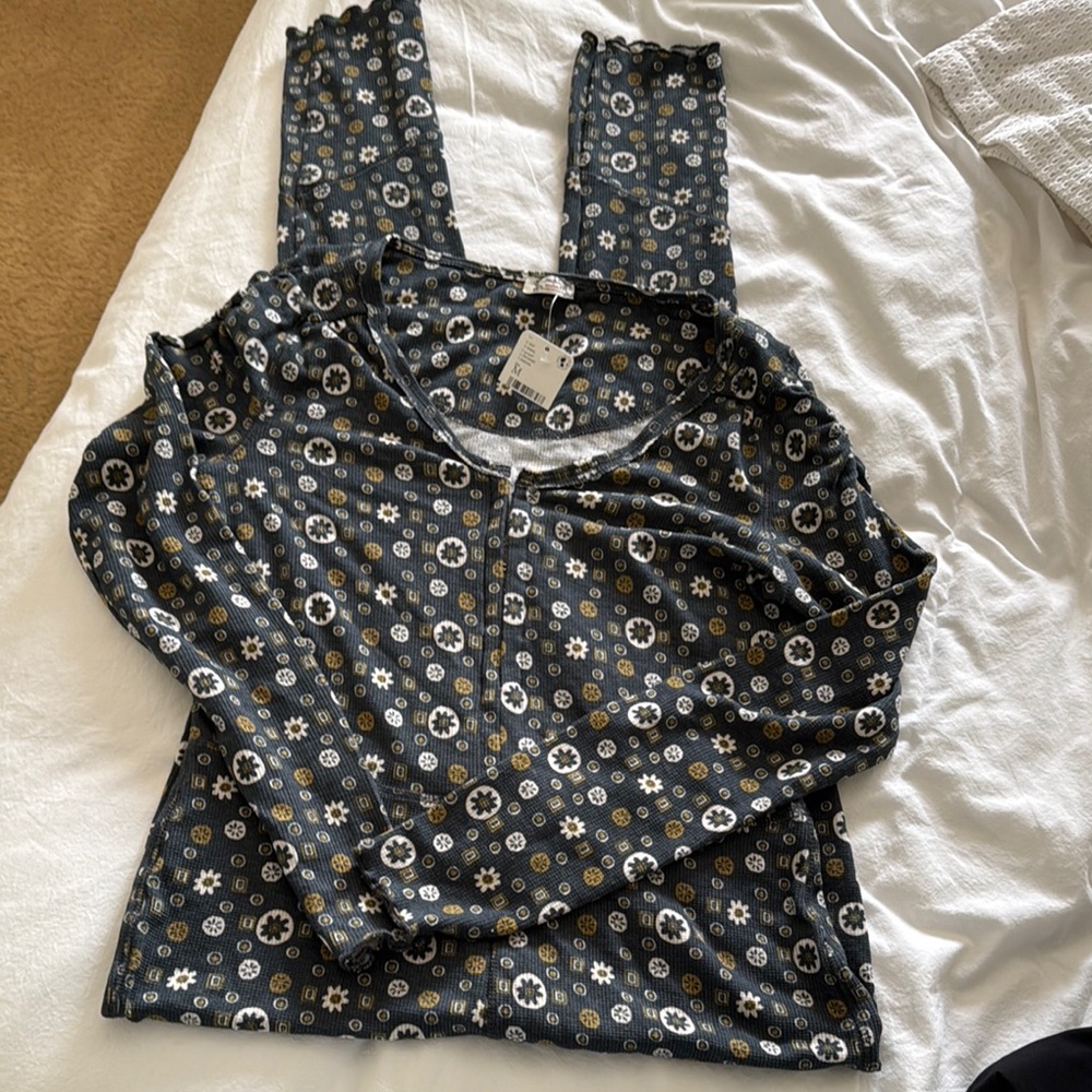 Free People Thermal pj jumpsuit